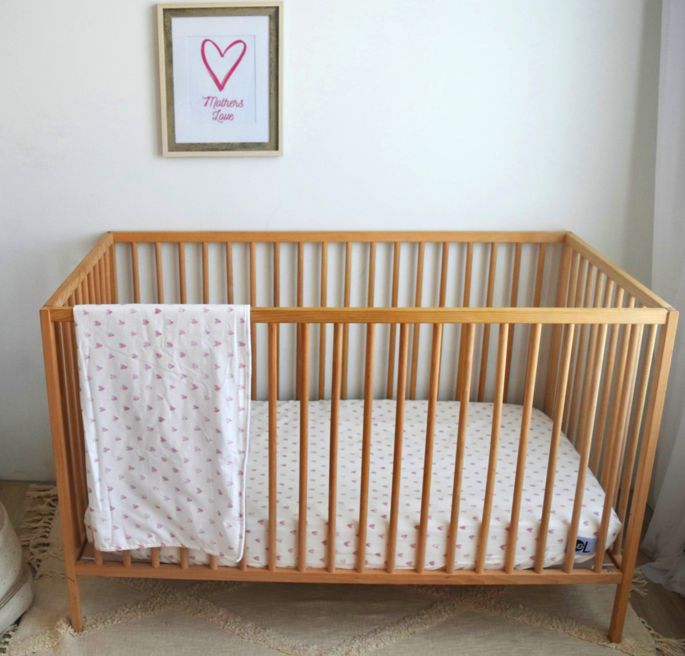 Rosé Heart Blanket set